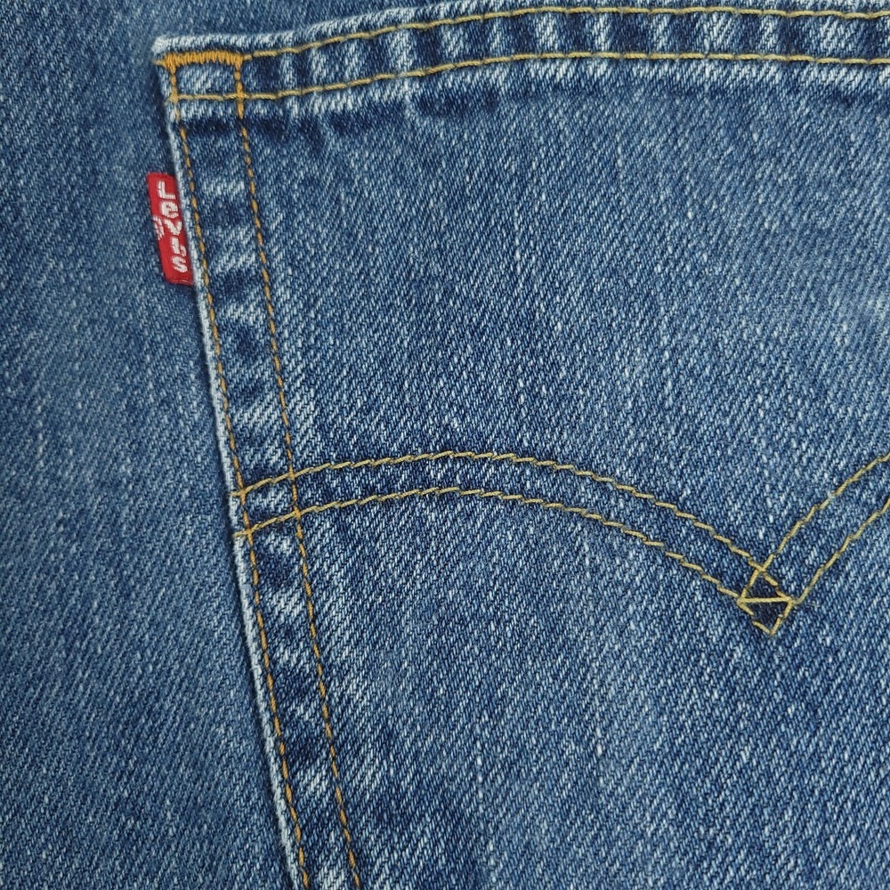 Levis 550 Jeans Mens 36 x 34 (Actual 34 x 33) Relaxed Fit Tapered Leg Blue Denim - Picture 11 of 13